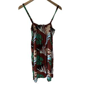 Hula Bay Juniors Hawaiian Tropical Smocked Chest Adjustable Strap Slip Dress XL